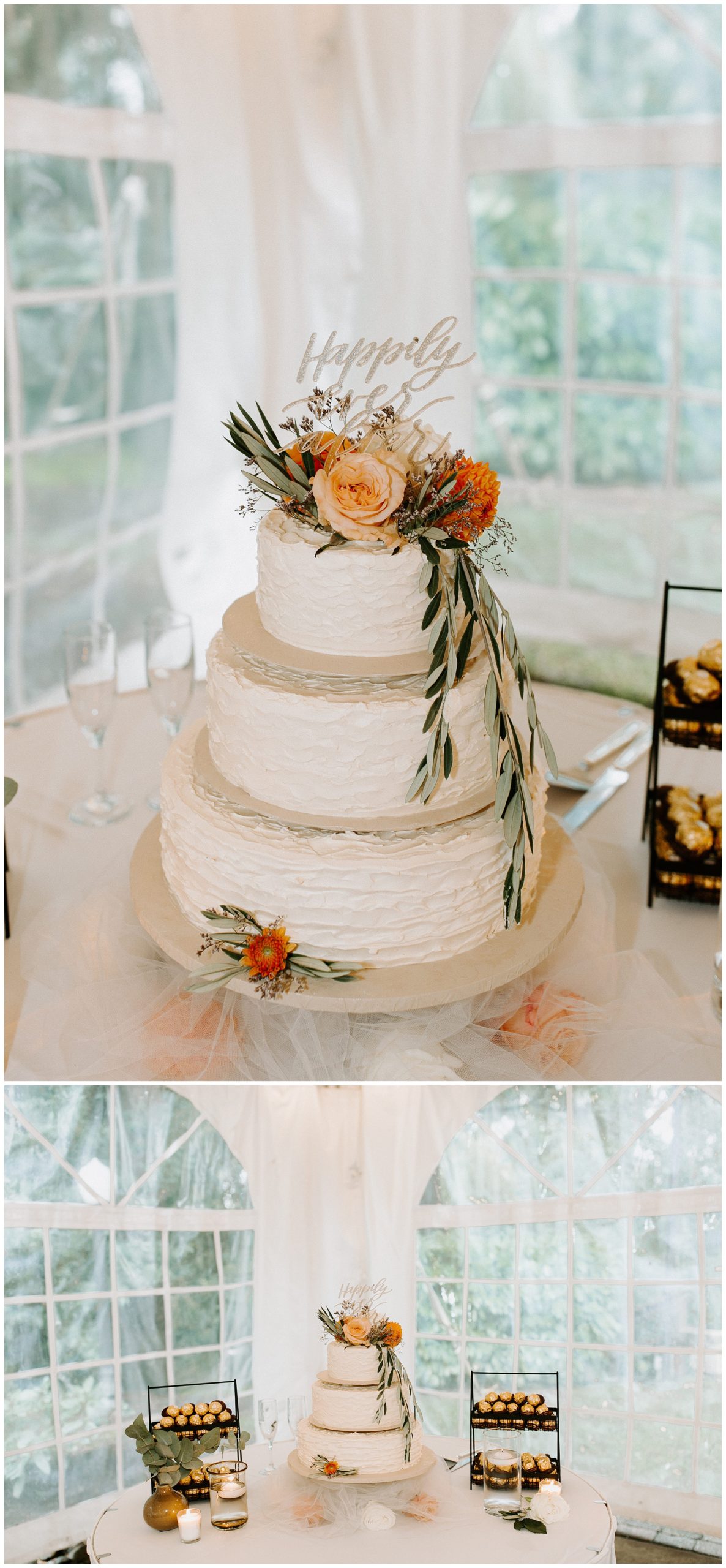 tropical wedding cake, white wedding cake with tropical flowers