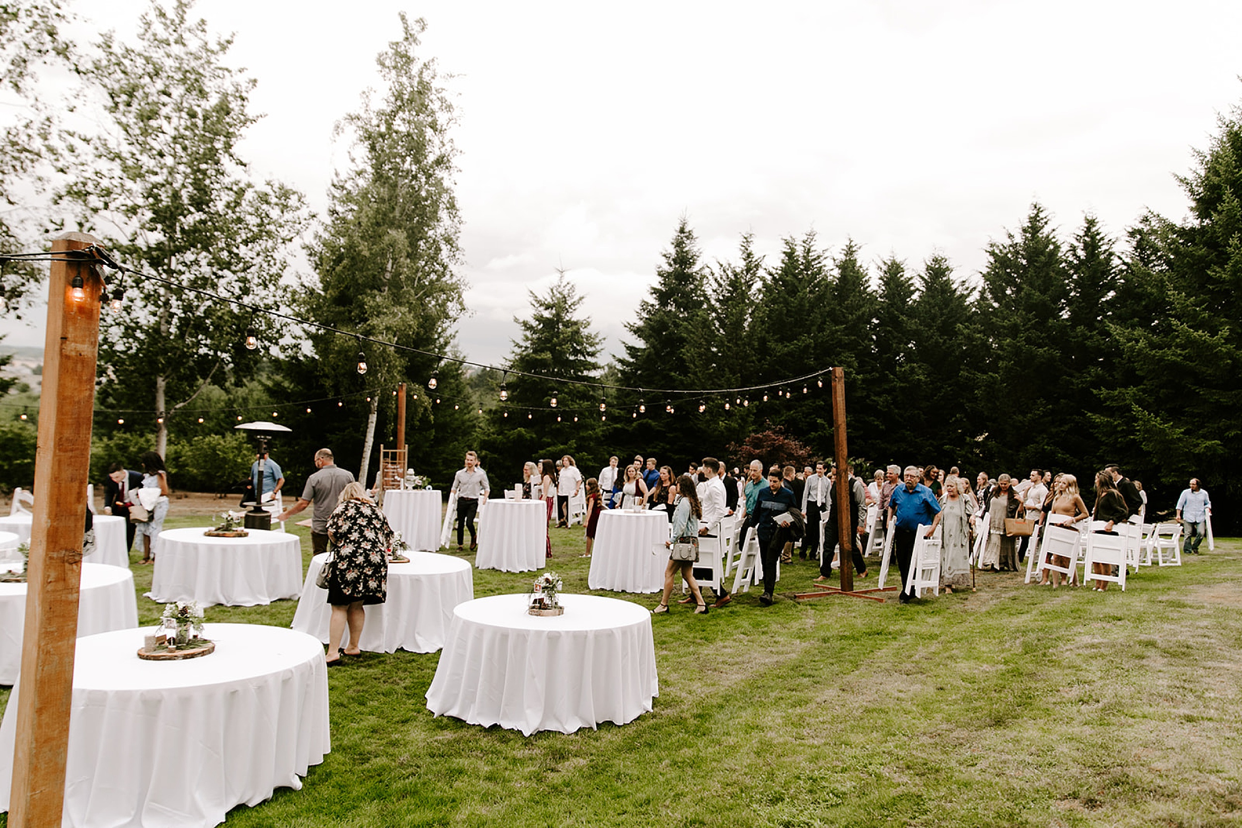 backyard wedding reception