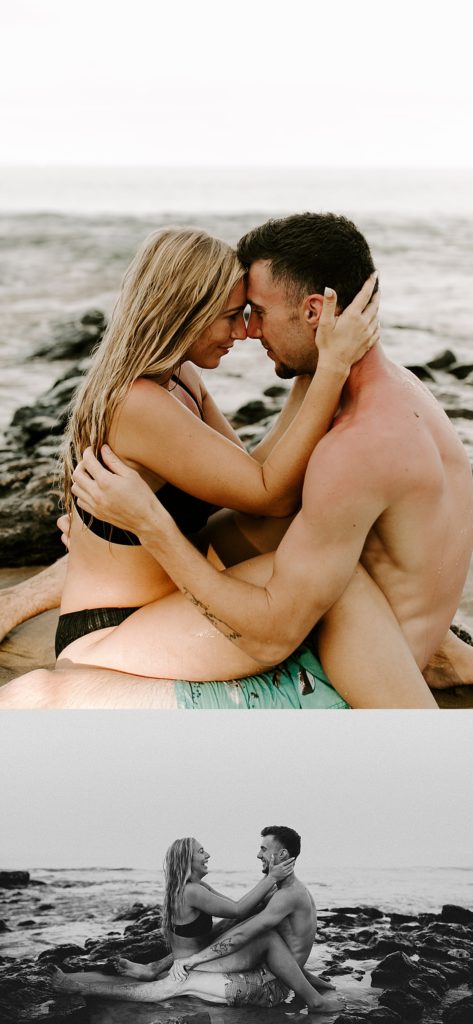 couple on a beach in Maui